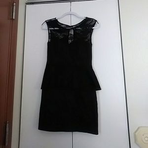 Black poppy dress